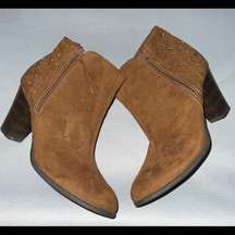 AEO American Eagle Brown Side Zip Ankle Booties Sz 10