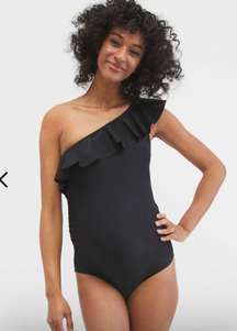 BEACH BUMP™ RUFFLE FRONT ONE SHOULDER MATERNITY SWIMSUIT UPF