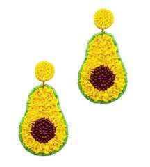 AVOCADO BEADED POST EARRINGS nwt