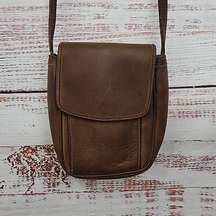 Vintage G. H. Bass & Co Brown Genuine Leather Mini Crossbody Bag Women's Purse