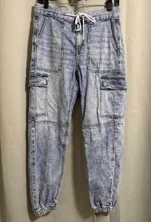 Women’s High Waisted Acid Wash Jogger Style Jeans