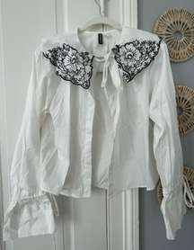 White Button Down Collar Shirt