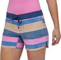 Patagonia Women's Wavefarer Striped Board Shorts Sz 10
