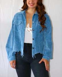 Karly Vintage Blue Corduroy Jacket