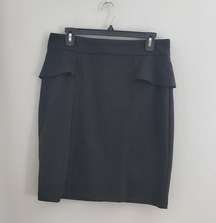 Sofia Vergara Black Peplum Skirt L