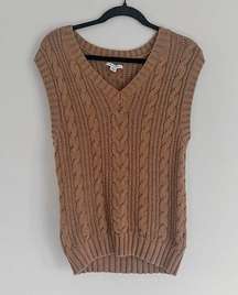 American eagle brown cable knit sweater vest