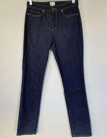 Ann Mashburn Jeans 26 Dark Wash Slim Straight Leg Stretch Denim Mid Rise