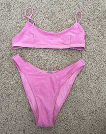 Pink Hibiscus Bikini Set