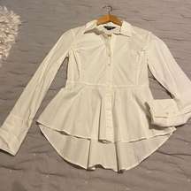 Land’s End Peplum Button Down Top