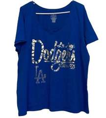 Women's Genuine Merchandise Los Angeles Dodgers Blue Bling Shirt Size 18/20 GUC