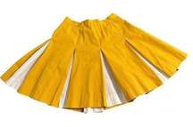 Yellow & White Cheer Skirt, custom made, Mustard, Gold, Junior  Small, Cosplay