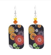 Exquisite Sunflower &‎ Daisy Pattern Dangle Earrings Bohemian Elegant Sty…