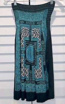 Boho strapless dress small stretchy