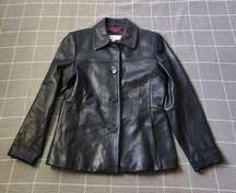 Vtg 90s Liz Claiborne Leather Jacket