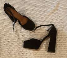 Black Ankle Strap Heels