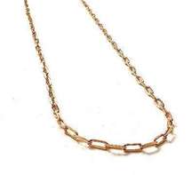 14k Solid Gold paperclip necklace | 1.5 mm paperclip chain | 22 inches long |