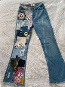 Patchwork Flare Jeans