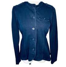 Converse Jacket Navy Military Peplum Blazer L