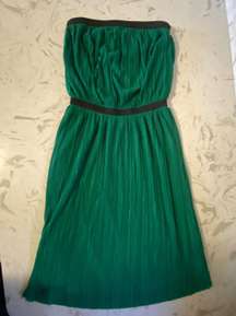 Saks Fith Avenue Strapless Green Dress