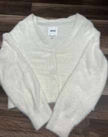 White Fuzzy Knit Sweater