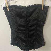 VTG Frederick’s of Hollywood Black Lace Up Boned Bustier/Corset Size 34