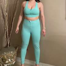 Aqua Blue Two Piece Activewear Set