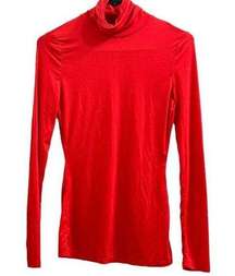 Sugarlips Bright Red Stretch Turtleneck Shirt