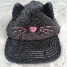 Kitten Ears Furry Black Cat Hat