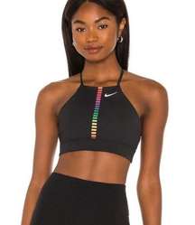 Nike training Indy light support rainbow ladder sports bra