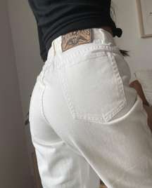 Vintage High Rise Mom Jeans Y2K White Size 10