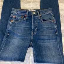 Re/Done Originals Button Fly High Rise Jeans Size 24