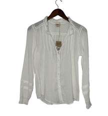 Faherty Size S NWT Willa Button-Down Lace Blouse