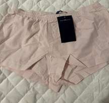 Pink White Striped Shorts