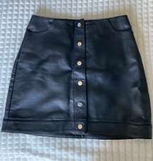 Black Leather Skirt