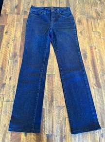 NYDJ Marilyn straight leg dark wash jeans size 2 lift tuck technology