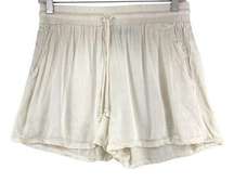 Blue B Collection Womens Size M Lounge Shorts White Flowy Lightweight