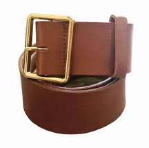 Frame Denim Leather Belt Brown XS