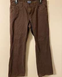 Womens Straight Leg Polo Jeans Company Brown Logo Pocket Jeans Size 10