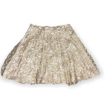 Heart Moon Star Rose Gold Floral Lace Skirt | Size 2 | Vintage Y2K Elegance