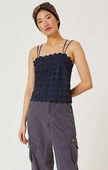 MAEVE Crop Tank Top with ruching on back and speghetti straps