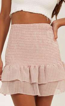 Gingham Mini Skirt