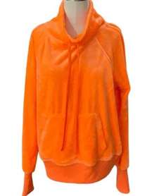 ANTHROPOLOGIE Sunday in Brooklyn orange velour Pullover Cowl Neck Size SMAL