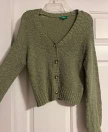 Dip Green Button up Sweater 