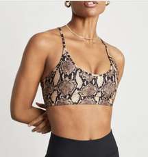 ALC x Bandier Scoop Neck Python Snakeskin Sports Bra XS NWT