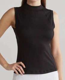 Black Mock Neck Tank S