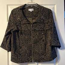 Erin London Leopard Print Jacket Large