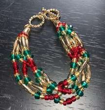 Christmas Colors Twisted Bracelet