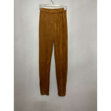 Vici Exclusive Womens Cropped Pants Camel Brown Pull On Stretch Solid XS New