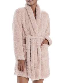 Nwt Natori Blush Rose Fuzzy Plush  Wrap Cardigan