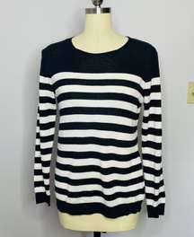 Pull&Bear Stripe Waffle Knit Style Top M